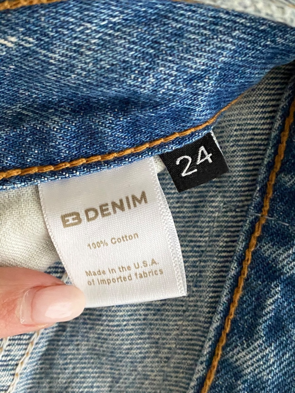 EB DENIM Distressed high-rise straight-leg jeans Size 24 - Picture 7 of 9